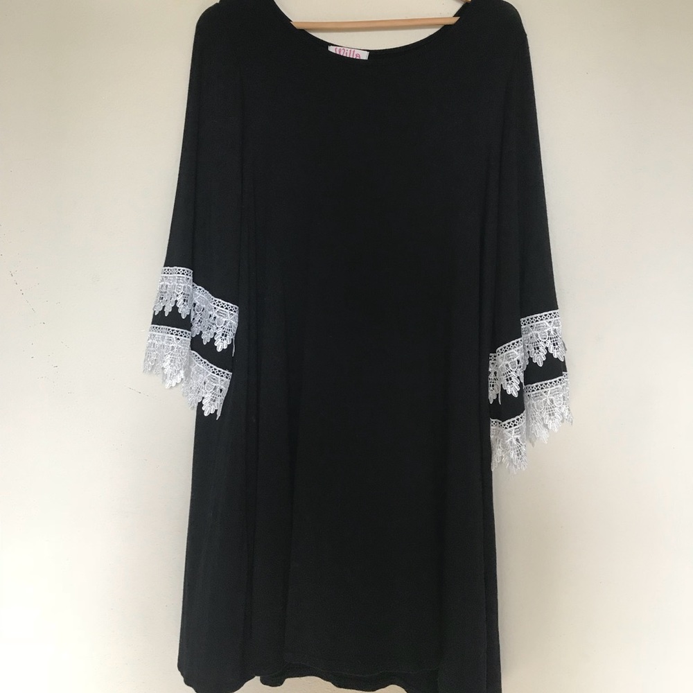Black dress with lace
